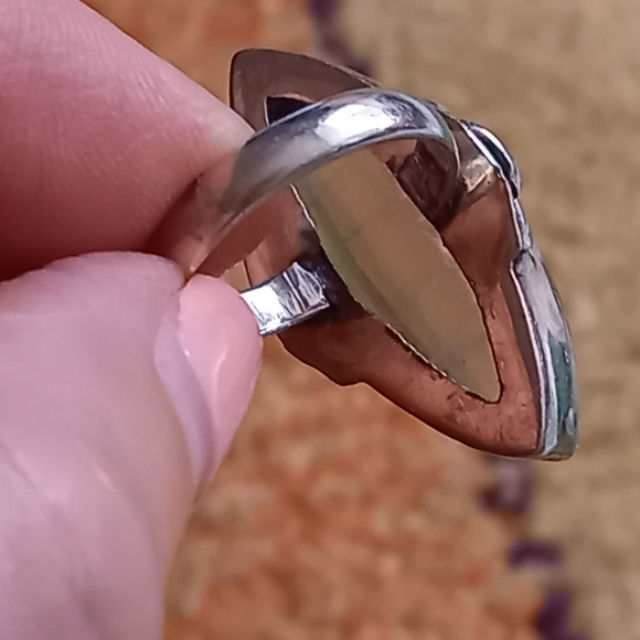 Sterling silver statement ring Rutilated Quartz - Picture 3 of 5